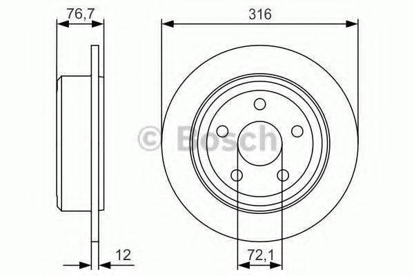 гальмівний диск BOSCH 0 986 479 R08