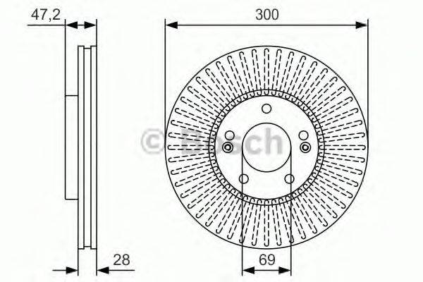 гальмівний диск BOSCH 0 986 479 S14