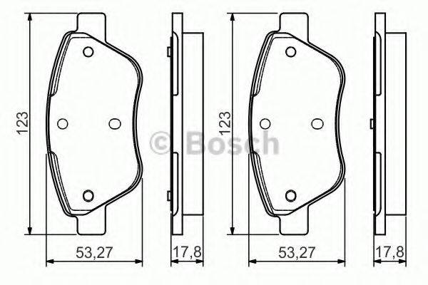 Комплект гальмівних колодок, дискове гальмо BOSCH 0 986 495 102