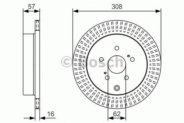 гальмівний диск BOSCH 0 986 479 T16