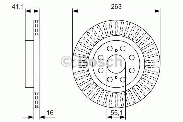 гальмівний диск BOSCH 0 986 479 T57