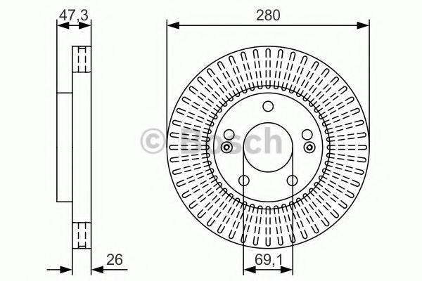 гальмівний диск BOSCH 0 986 479 U10