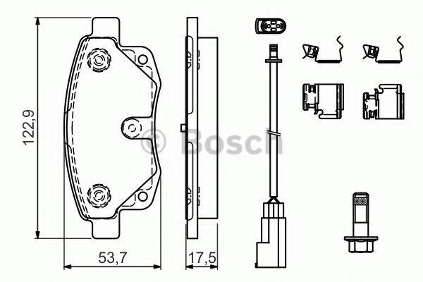 Комплект гальмівних колодок, дискове гальмо BOSCH 0 986 494 614