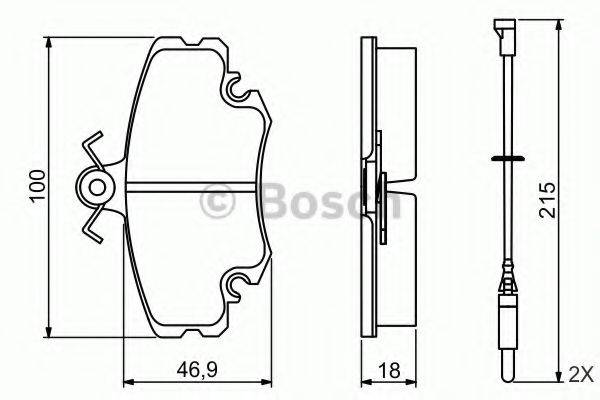 Комплект гальмівних колодок, дискове гальмо BOSCH 0 986 495 212