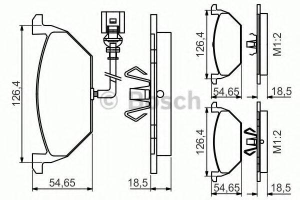 Комплект гальмівних колодок, дискове гальмо BOSCH 0 986 495 213