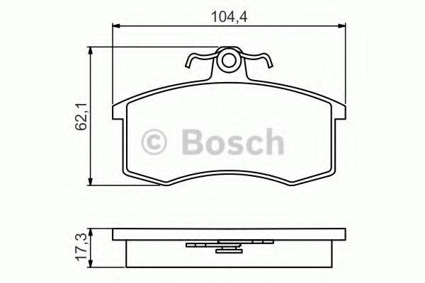 Комплект гальмівних колодок, дискове гальмо BOSCH 0 986 495 214