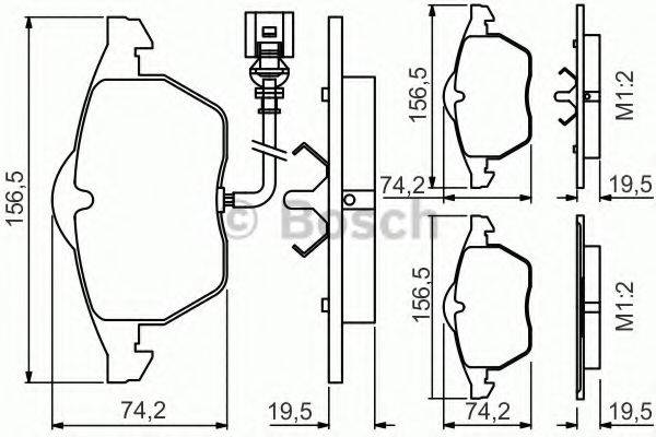 Комплект гальмівних колодок, дискове гальмо BOSCH 0 986 495 249