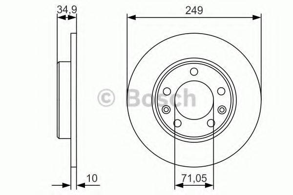 гальмівний диск BOSCH 0 986 479 C23