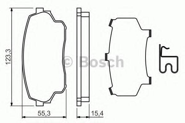 Комплект гальмівних колодок, дискове гальмо BOSCH 0 986 494 711