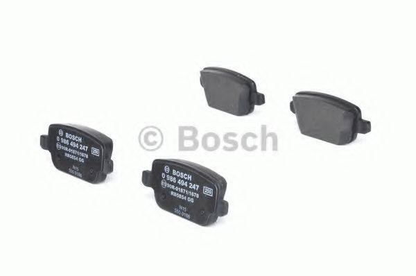 Комплект гальмівних колодок, дискове гальмо BOSCH 0 986 494 247