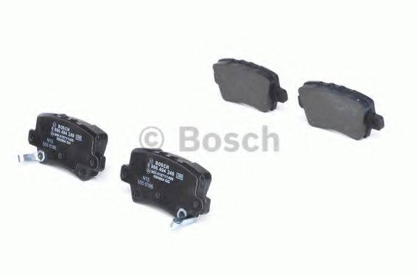 Комплект гальмівних колодок, дискове гальмо BOSCH 0 986 494 249