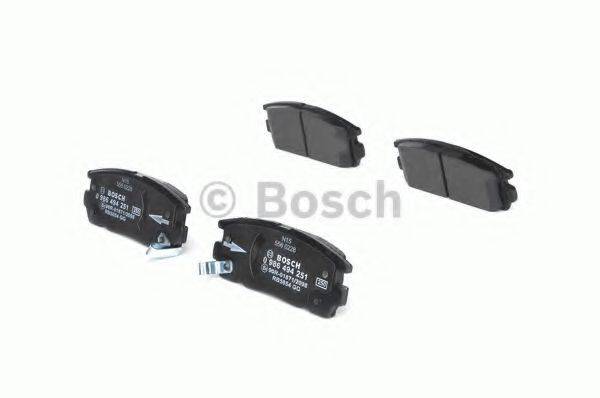 Комплект гальмівних колодок, дискове гальмо BOSCH 0 986 494 251