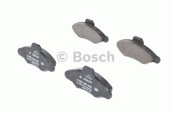 Комплект гальмівних колодок, дискове гальмо BOSCH 0 986 460 949