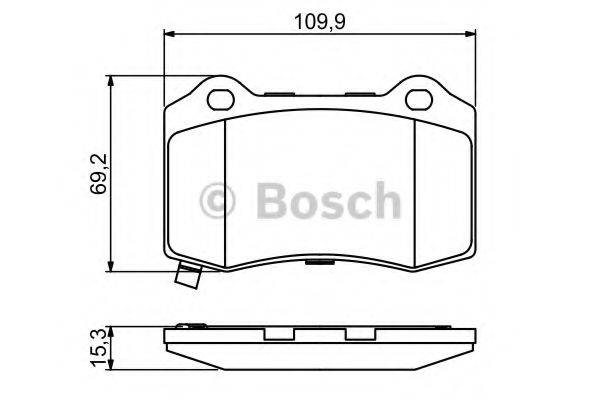 Комплект гальмівних колодок, дискове гальмо BOSCH 0 986 494 708