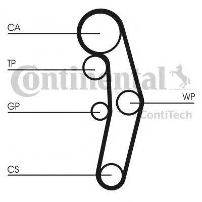 Комплект ременя ГРМ CONTITECH CT1028K3