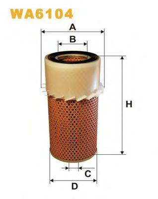 Повітряний фільтр WIX FILTERS WA6104