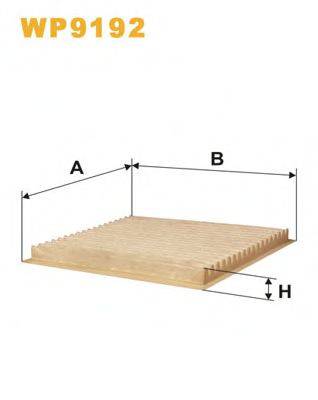 Фільтр, повітря у внутрішньому просторі WIX FILTERS WP9192