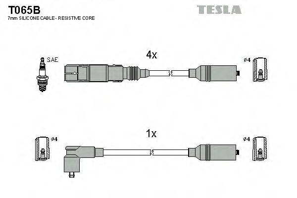 Комплект дротів запалення TESLA T065B