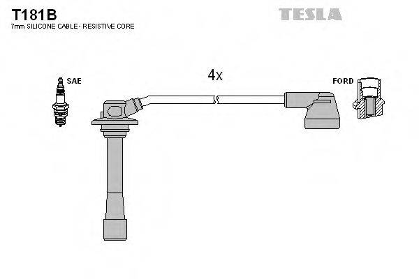 Комплект дротів запалення TESLA T181B