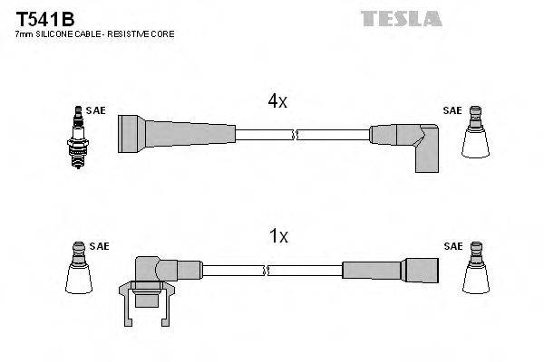 Комплект дротів запалення TESLA T541B