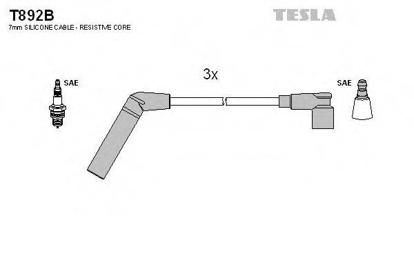 Комплект дротів запалення TESLA T892B