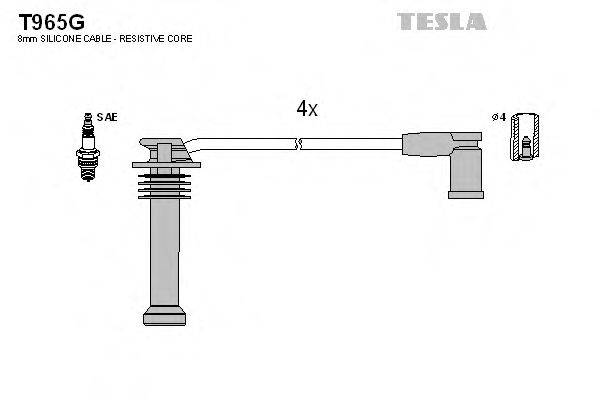 Комплект дротів запалення TESLA T965G