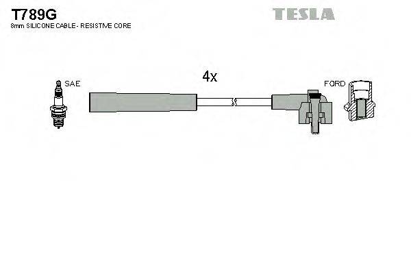 Комплект дротів запалення TESLA T789G