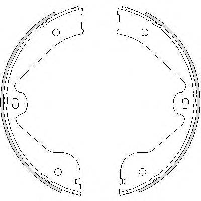 Комплект гальмівних колодок, стоянкова гальмівна система WOKING Z4735.00