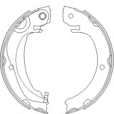 Комплект гальмівних колодок, стоянкова гальмівна система WOKING Z4680.00