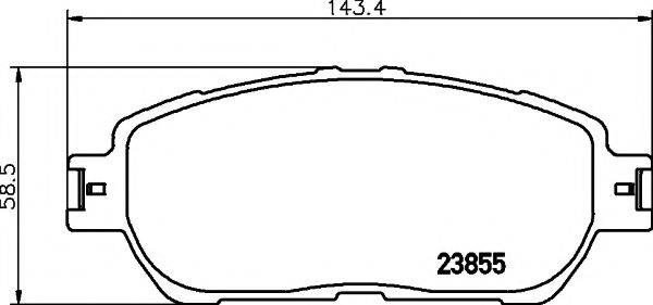 Комплект гальмівних колодок, дискове гальмо TEXTAR 2385501