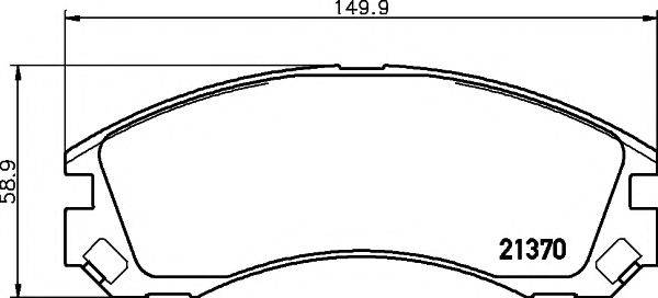 Комплект гальмівних колодок, дискове гальмо TEXTAR 2137001