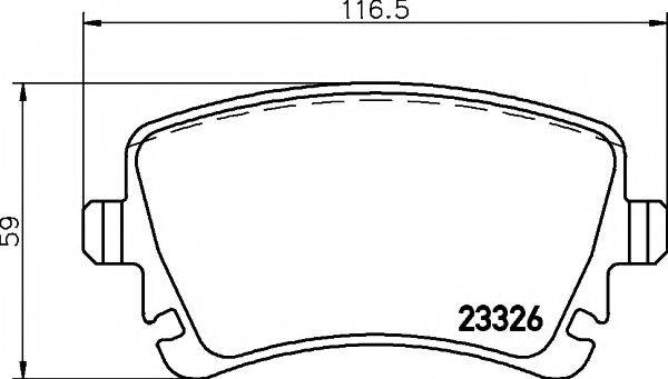 Комплект гальмівних колодок, дискове гальмо TEXTAR 2332602