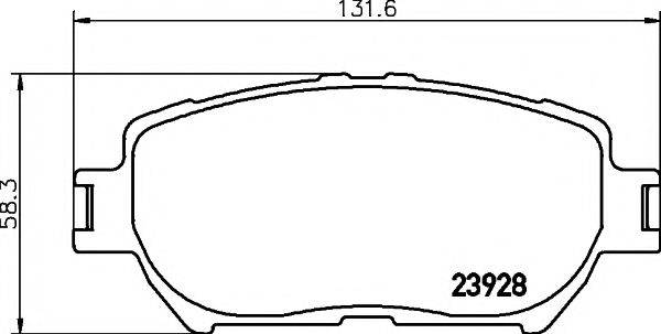 Комплект гальмівних колодок, дискове гальмо TEXTAR 2392801