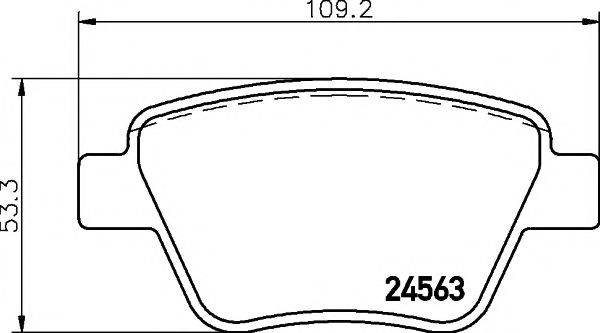 Комплект гальмівних колодок, дискове гальмо TEXTAR 2456301