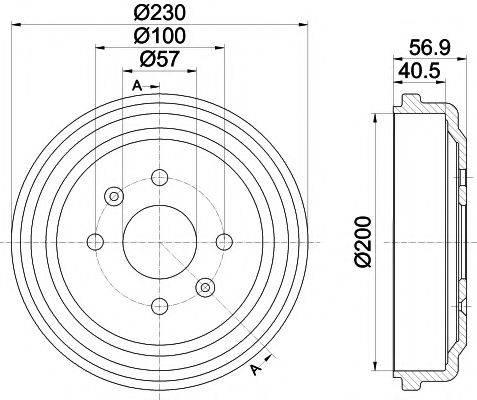 Гальмівний барабан HELLA PAGID 8DT 355 300-961