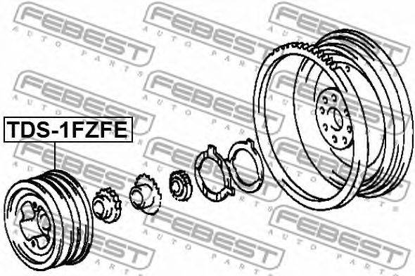 Ремінний шків, колінчастий вал FEBEST TDS-1FZFE