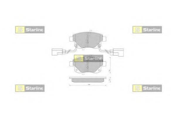 Комплект гальмівних колодок, дискове гальмо STARLINE BD S850P