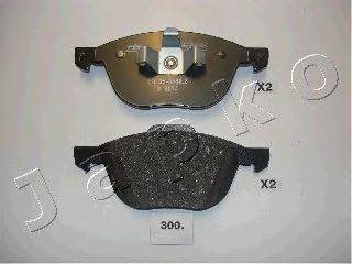 Комплект гальмівних колодок, дискове гальмо JAPKO 50300