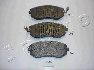 Комплект гальмівних колодок, дискове гальмо JAPKO 50706