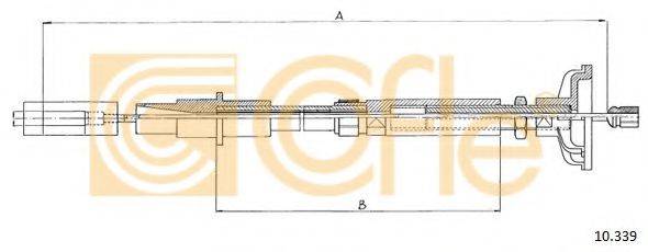 Трос, управління зчепленням COFLE 10.339