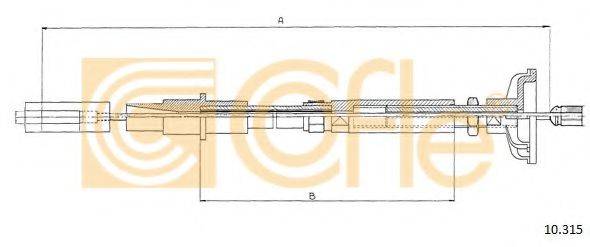 Трос, управління зчепленням COFLE 10.315