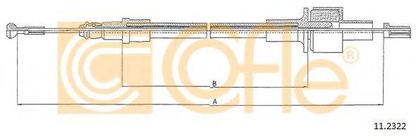 Трос, управління зчепленням COFLE 11.2322