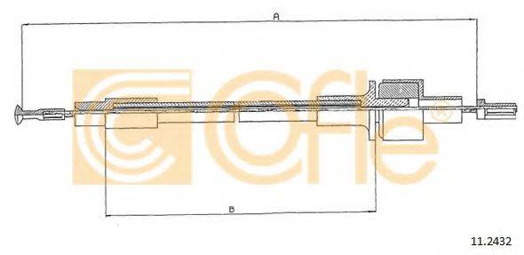 Трос, управління зчепленням COFLE 11.2432