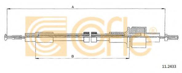 Трос, управління зчепленням COFLE 11.2433