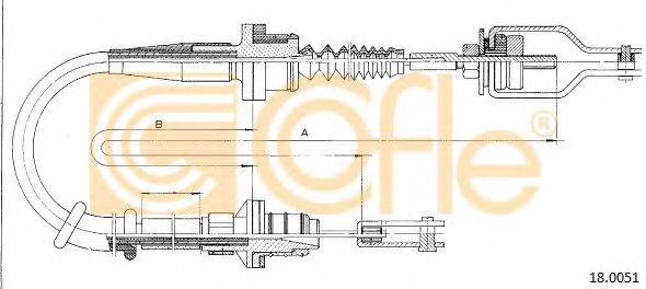 Трос, управління зчепленням COFLE 18.0051