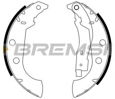 Комплект гальмівних колодок BREMSI GF0107