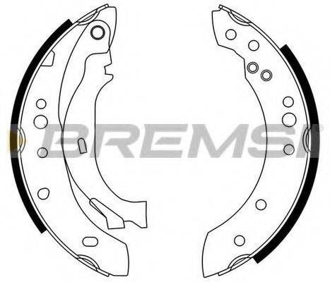 Комплект гальмівних колодок BREMSI GF0108