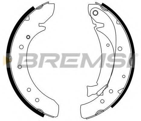 Комплект гальмівних колодок BREMSI GF0176