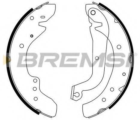 Комплект гальмівних колодок BREMSI GF0179