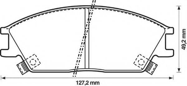 Комплект гальмівних колодок, дискове гальмо BENDIX 572269B